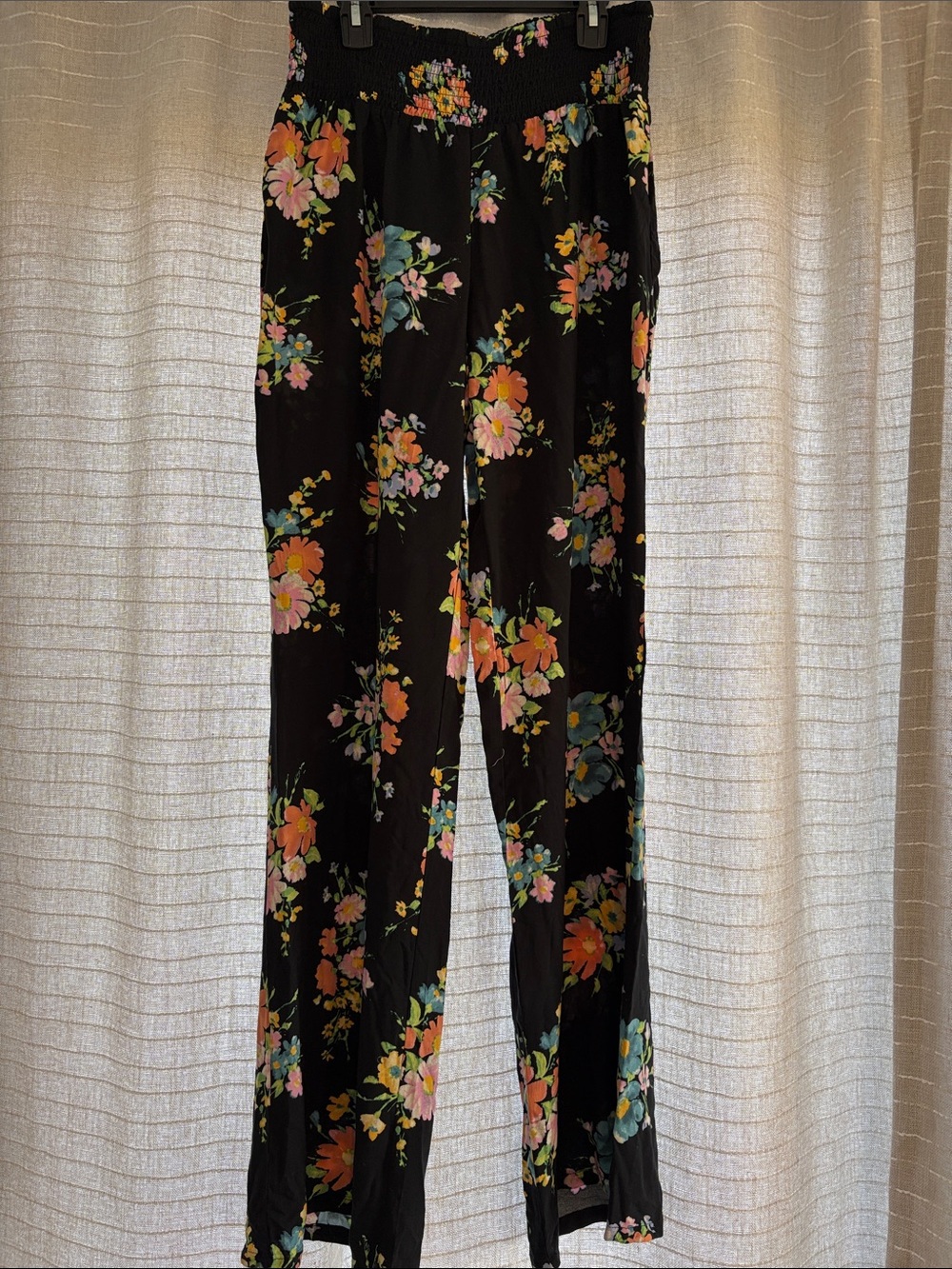 O’Neill Black Floral beach Wide-Leg Pants